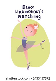 Greeting card with a ballet dancer.