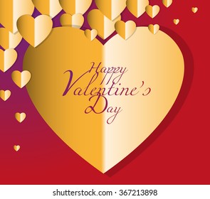 Greeting Card. Banner. Valentines Day. Vector