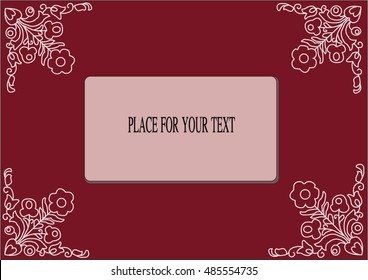 Greeting Card with beautiful floral pattern
