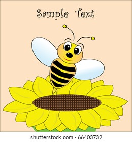 Greeting card with bee