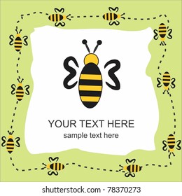 Greeting card with Bee