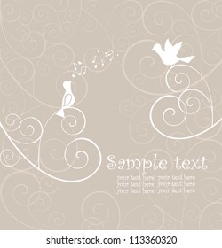 Greeting card with bird