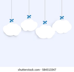 Greeting card with the birth of a boy