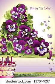 Greeting card with birthday