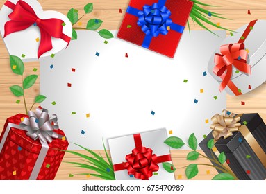Greeting Card With Blank Paper Sheet