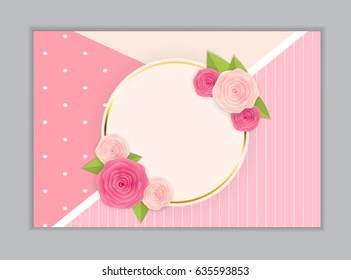 Greeting Card Blank Template Vector Illustration EPS10
