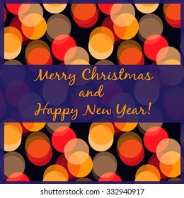 Greeting card with bokeh