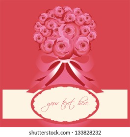 greeting card with bouquet of roses