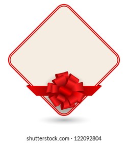 greeting card with bow