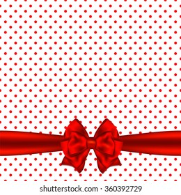 Greeting card with bow.