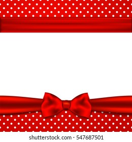 Greeting card with bow.