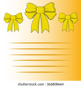 Greeting card with bow vector in EPS