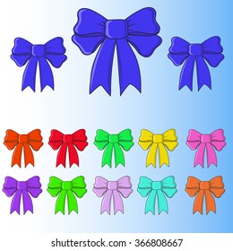 Greeting card with bow vector in EPS