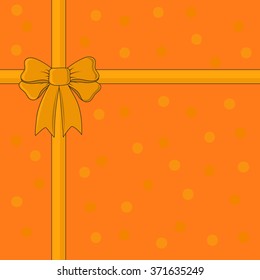 Greeting card with bow vector in EPS