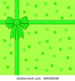 Greeting card with bow vector in EPS