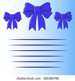 Greeting card with bow vector in EPS