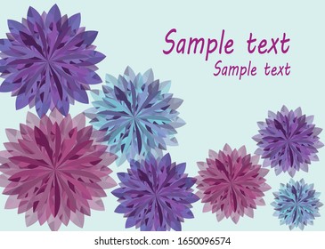 Greeting card, business card or invitation.