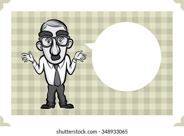 Greeting card with businessman in a mask - just add your text