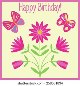 Greeting card with butterflies