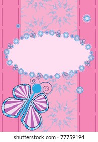 Greeting card with butterflies