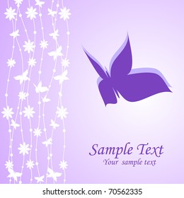 Greeting card with butterfly