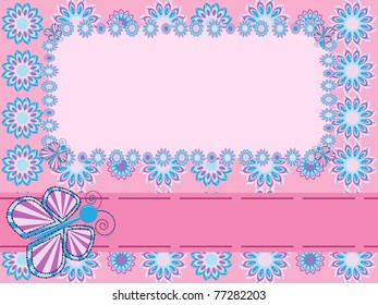 Greeting card with butterfly
