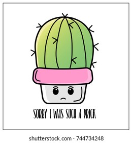Greeting card with cactus