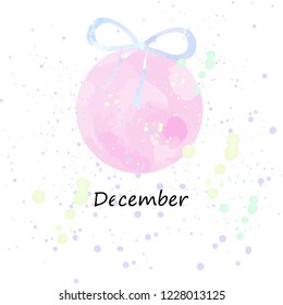 greeting card or calendar December