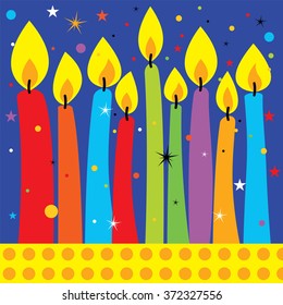 Greeting card with Candles design 