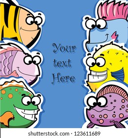 Greeting Card Cartoon Animals Stock Vector (Royalty Free) 123611701