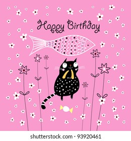 greeting card with a cat