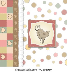 greeting card with cat