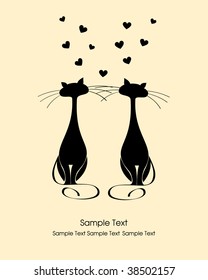 Greeting card with cats