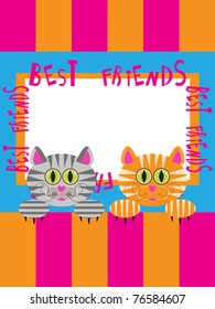 Greeting card with cats