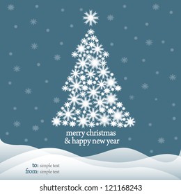 Greeting card. Celebration blue background. EPS10 vector illustration