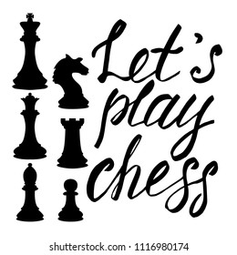 Greeting card with chess pieces. International Day of Chess. Vector background for greeting cards or banners