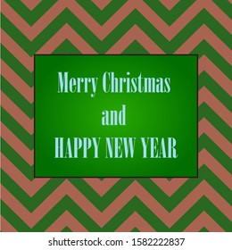 greeting card with chevron and text