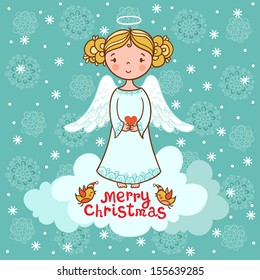 Greeting card, Christmas card with Christmas angel