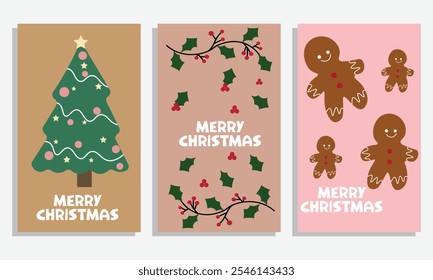 Greeting card Christmas background design 