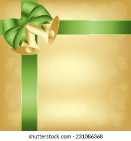 Greeting card with Christmas bells 