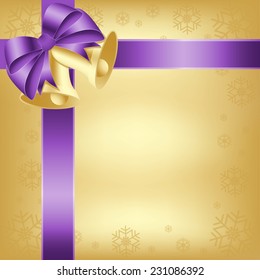 Greeting card with Christmas bells 