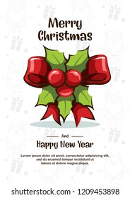 Greeting Card Christmas Cherry Santa Clause Cartoon Illustration