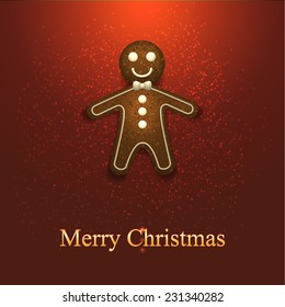 Greeting card with Christmas cookies. vector illustration