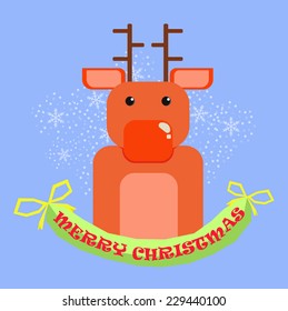 Greeting card, Christmas card with Deer