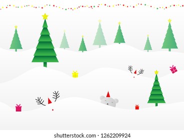 Greeting card Christmas and happy new year background 