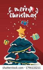 greeting card christmas illustration vector