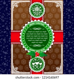 Greeting card for christmas and new year.
