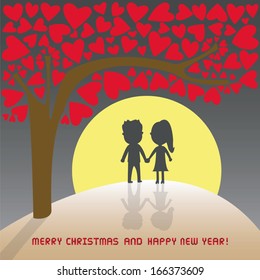 Greeting card for Christmas and New Year.