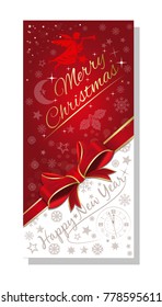 Greeting card for Christmas and New Year. Christmas background design. Vector illustration