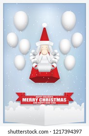 Greeting card Christmas Santa Claus.